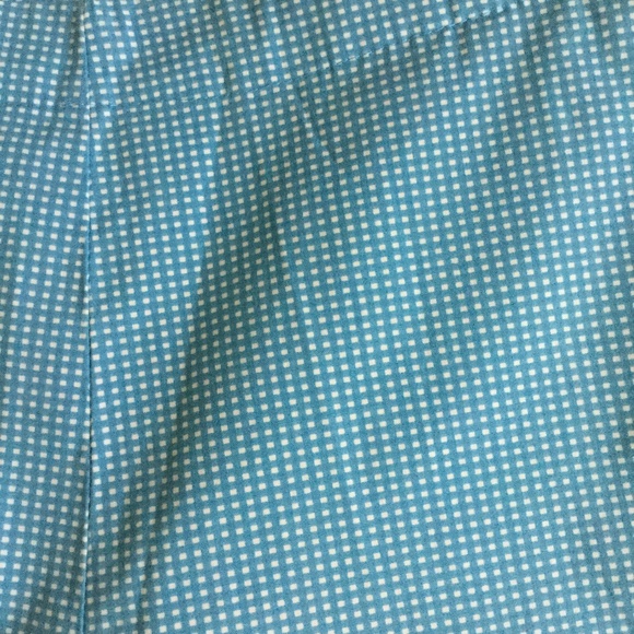 Vintage Gap Gingham Stretch Capri Cropped Pants Blue Y2K - Sz 4 - Picture 9 of 9